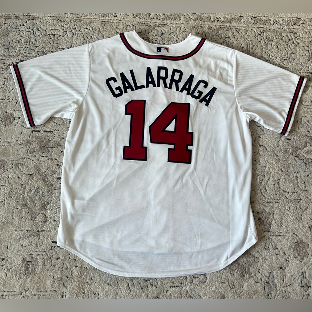 Nike Authentic Atlanta Braves Andres Galarraga #14 White Jersey MLB Men’s Sz: XL - Picture 4 of 8